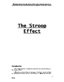 Stroop effect and music