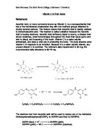 Biology concept vitamin c content in various fruit juice essay