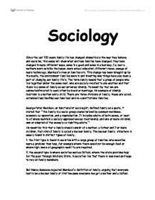 Sociology paper: Simple writing instructions