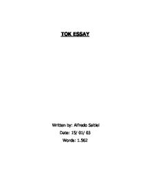 Ib tok essay format