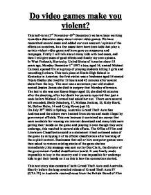Video games and violence essay