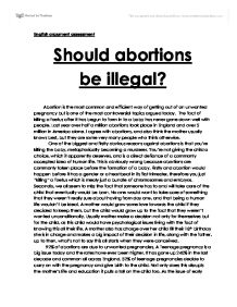 Discursive essay on abortion