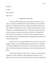 Essay on importance of mother tongue