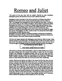The theme of true love in romeo and juliet by william shakespeare