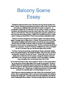 Romeo and juliet balcony scene essay