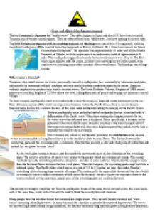 Essays the causes of tsunami