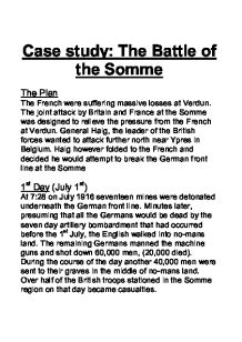 The battle of the somme gcse coursework assignment