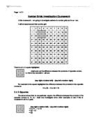 Coursework for grid maths number the