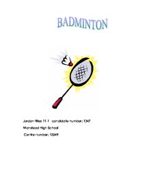 History of badminton essay
