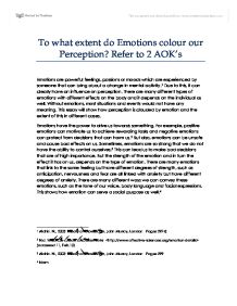 Emotion emotion essay theory