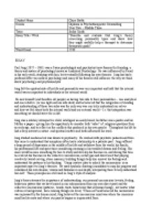 Describe and evaluate carl jungs theory concerning personality types essay