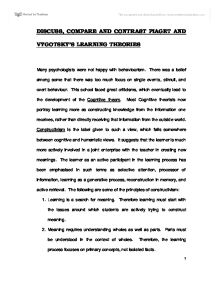 similarities between piaget and vygotsky cognitive development
