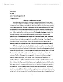 leadership essays for college