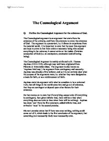 explain aquinas cosmological argument essay