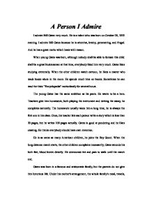 essay about the person you admire