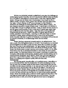 gender inequality essay thesis